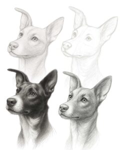 איך לצייר כלב- מדריך צעד אחר צעד