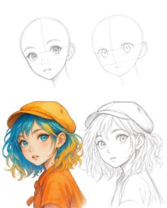 איך מציירים דמות אנימה שלב אחר שלב