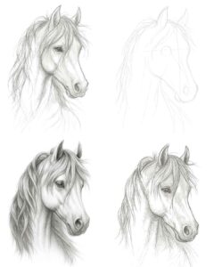 איך מציירים סוס? שלב אחר שלב