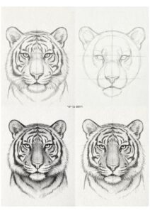 איך מציירים טיגריס- שלב אחר שלב