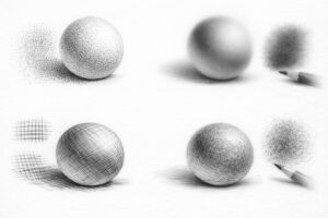 סוגי הצללות בעפרונות גרפיט